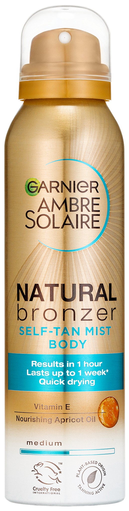Garnier Samoopaľovacia telová hmla Ambre Solaire Natural Bronzer Medium (Self-Tan Mist Body) 150 ml