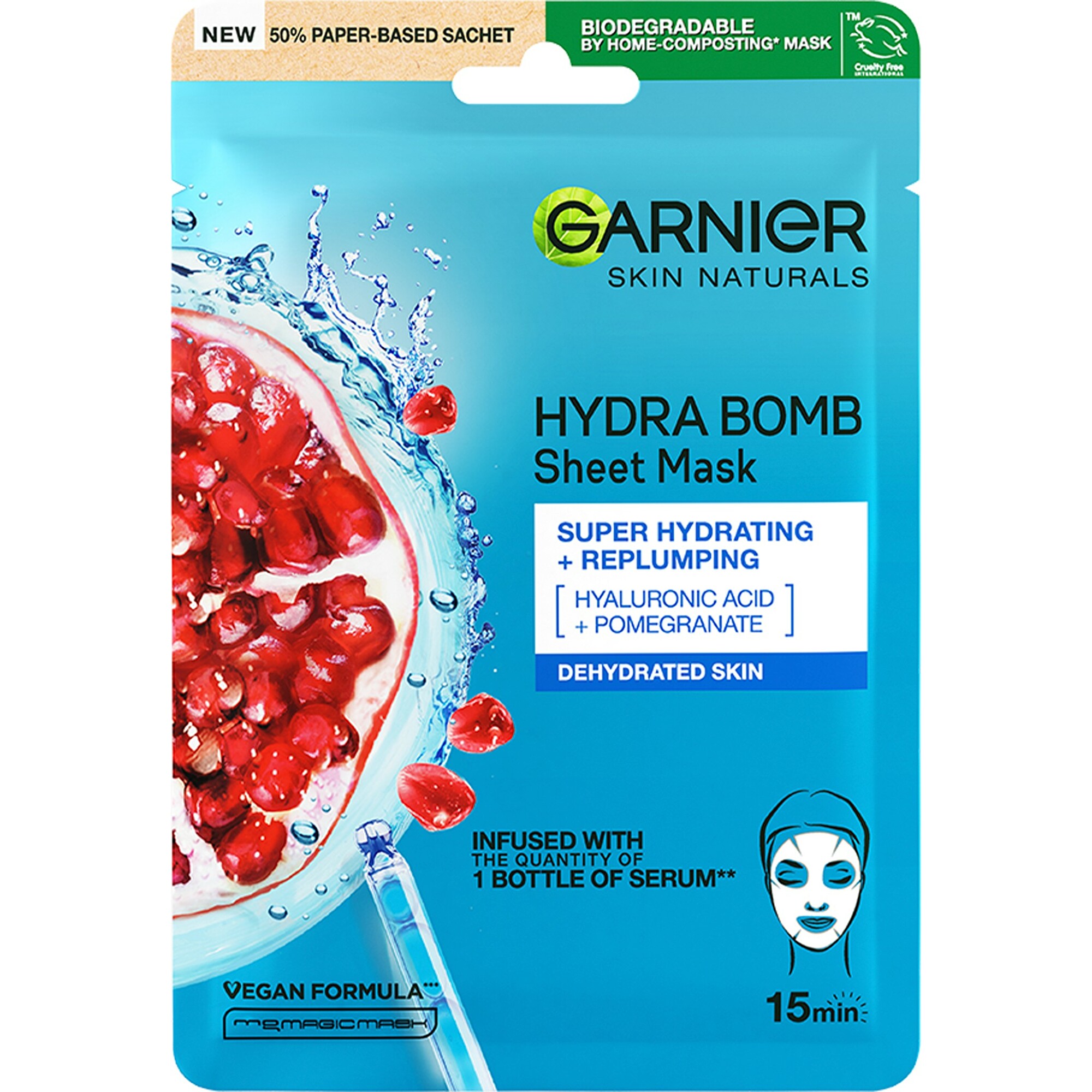 Super hydratační vyplňující maska Moisture&Aqua Bomb (Skin Tissue Superhydrating Mask) 28 g