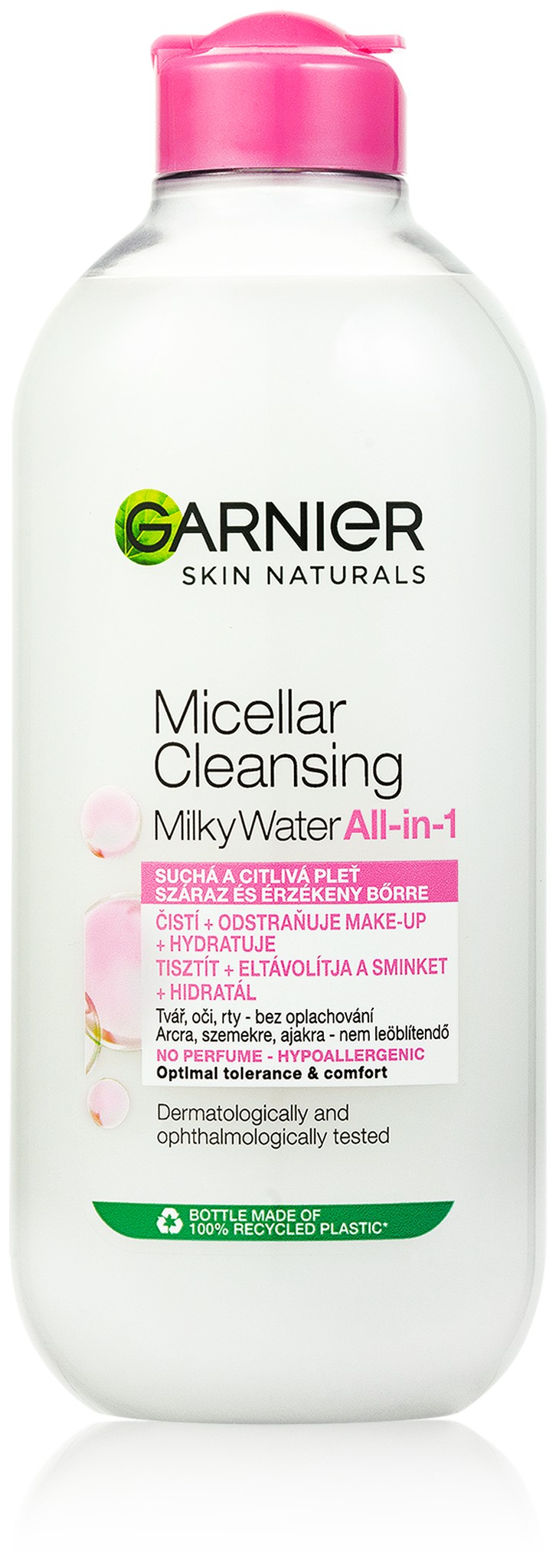 Garnier Micelárna voda s hydratačným mliekom pre suchú a citlivú pleť Skin Naturals 400 ml