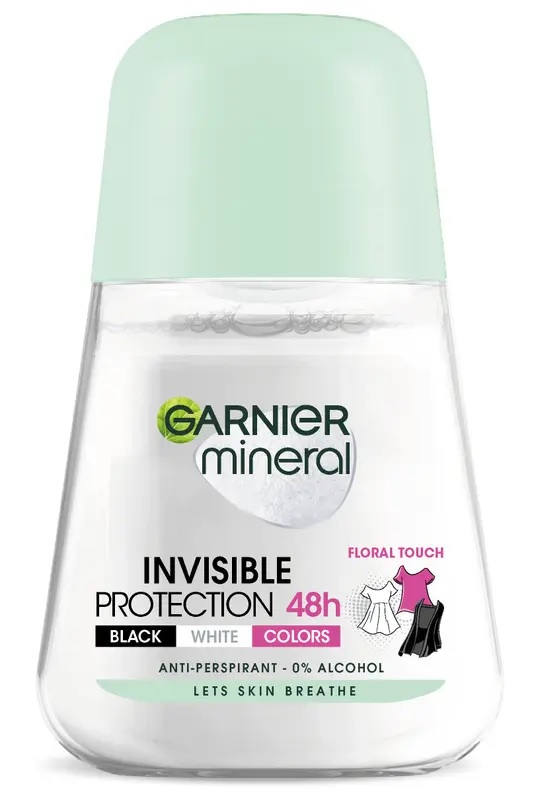 Levně Garnier Minerální antiperspirant pro dlouhotrvající svěžest Roll-on Invisible 50 ml