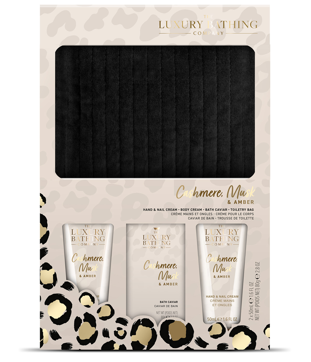 The Luxury Bathing Company Darčeková sada telovej starostlivosti Kašmír, Mošus & Ambra 4 ks