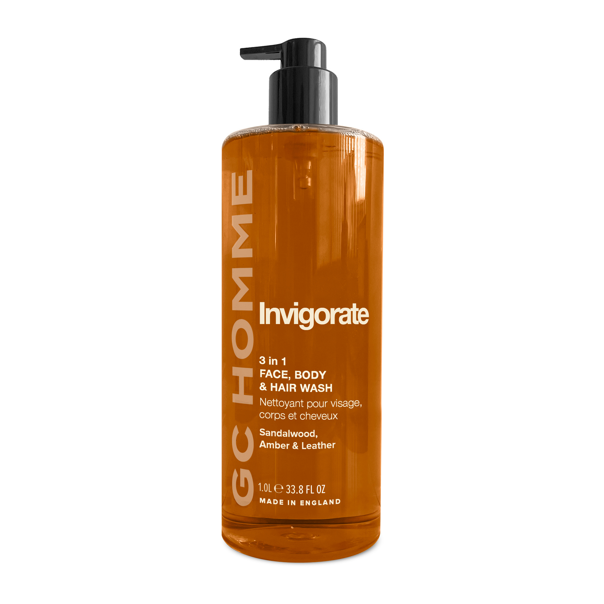 Grace Cole Posilující mycí gel 3v1 Santal, Jantar & Kůže 1000 ml