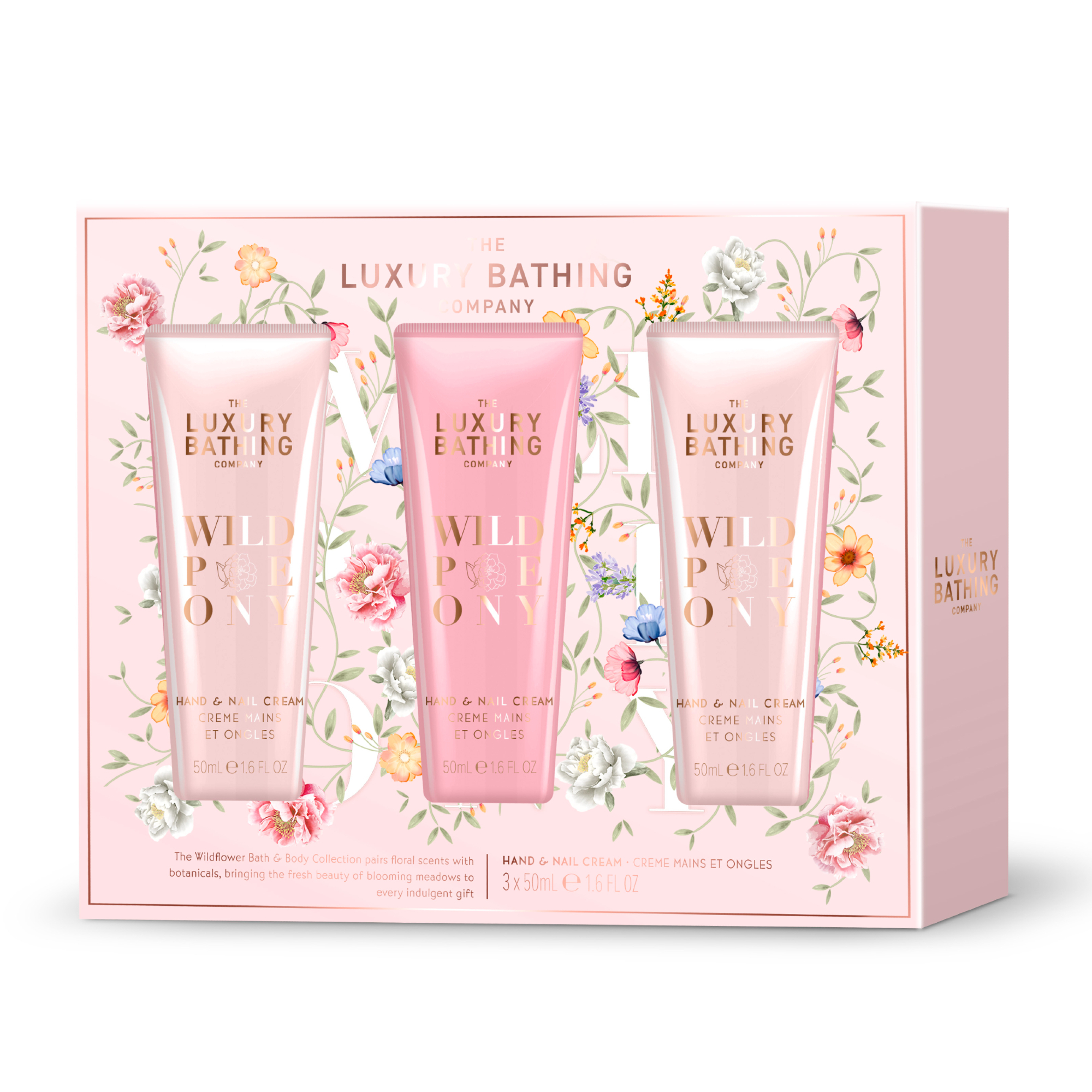 Grace Cole Set cadou de creme de mâini Bujor, Piersică & Zmeură 3 buc.