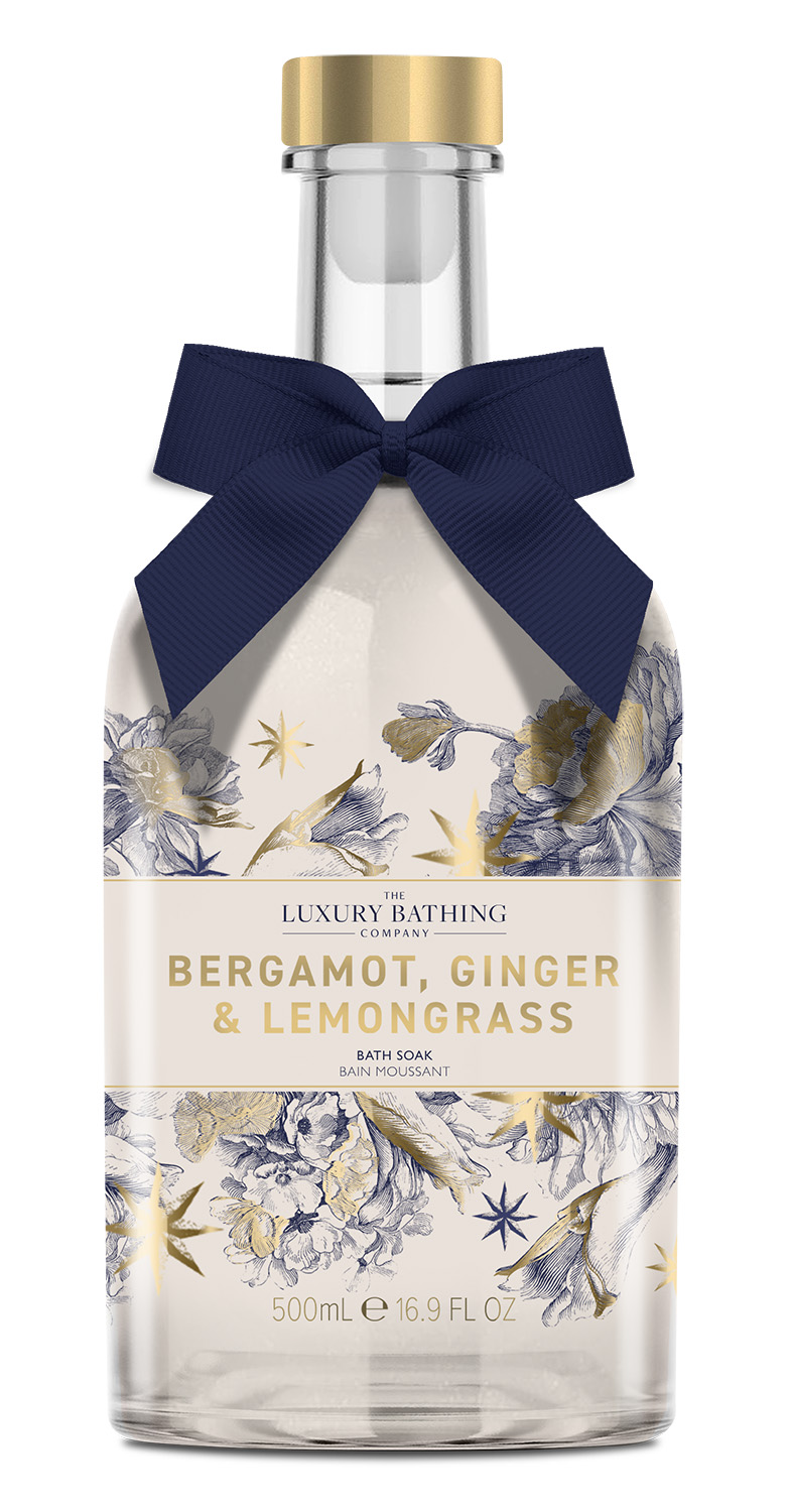 The Luxury Bathing Company Pena do kúpeľa Bergamot, Zázvor & Lemongrass (Bath Soak) 500 ml