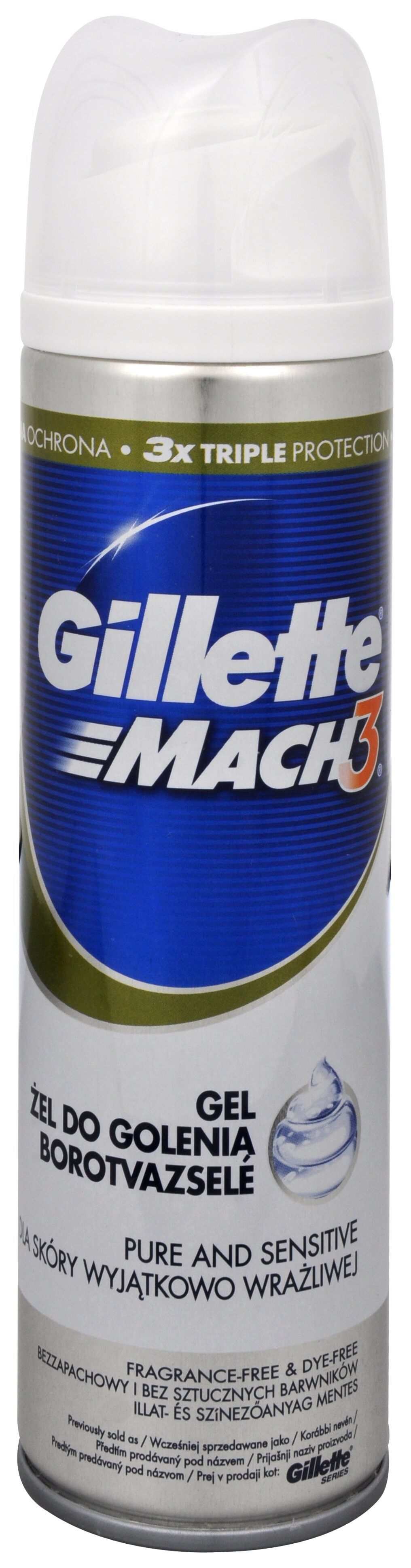 Gillette Gél na holenie pre citlivú pleť Mach3 Pure And Sensitive (Gel) 200 ml + 2 mesiace na vrátenie tovaru
