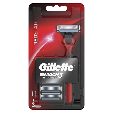 Gillette Holicí strojek Mach3 Start Red + 3 hlavice