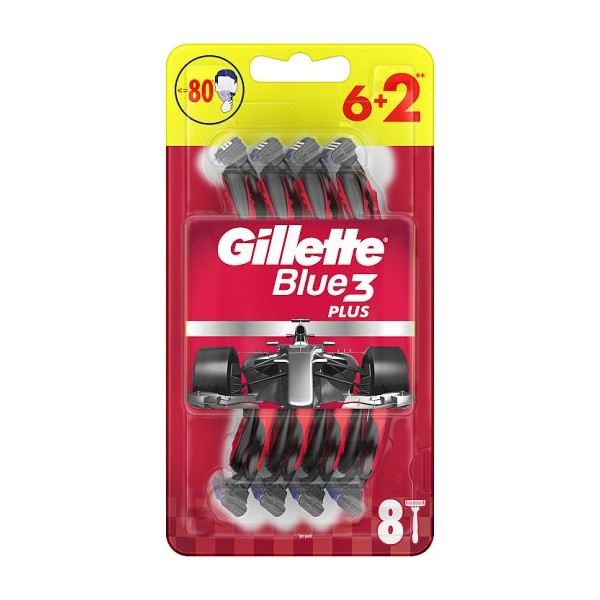 Levně Gillette Jednorázová holítka Blue3 Plus 6+2 ks