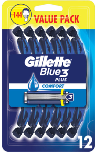 Gillette Jednorazové holítka Blue3 Plus Comfort 12 ks