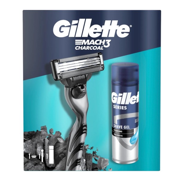 Gillette Kosmetická sada Mach3 Charcoal