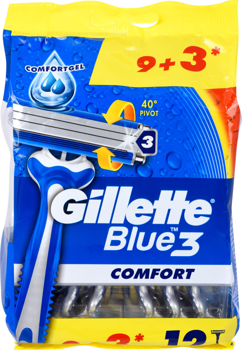 Gillette Pánská jednorázová holítka Gillette Blue3 9+3 ks