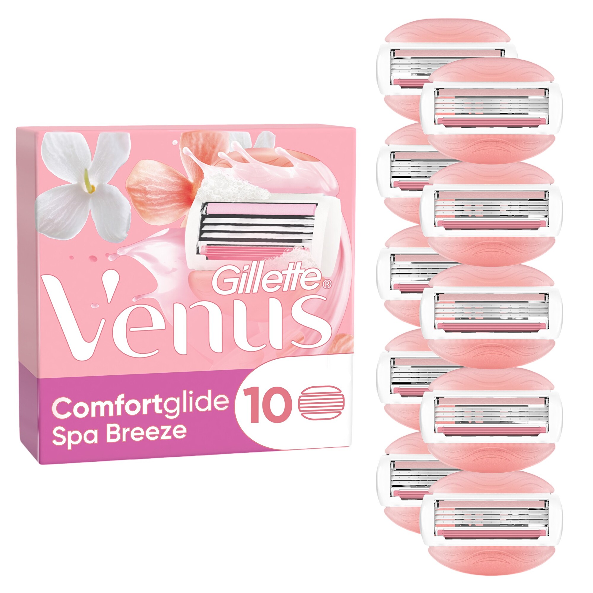 Gillette Náhradní hlavice ComfortGlide Spa Breeze 10 ks