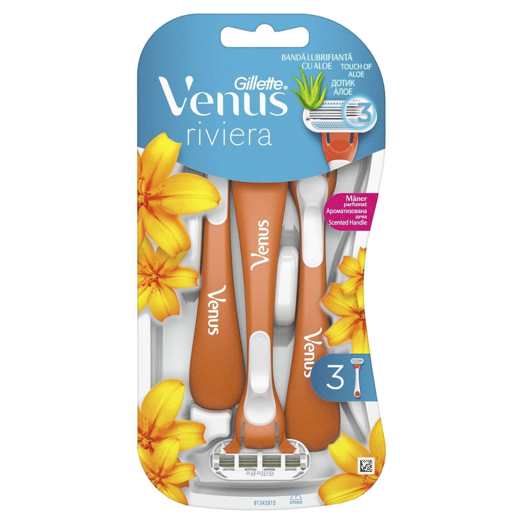 Gillette Egyhasználatú borotvák Venus Riviera 3 db
