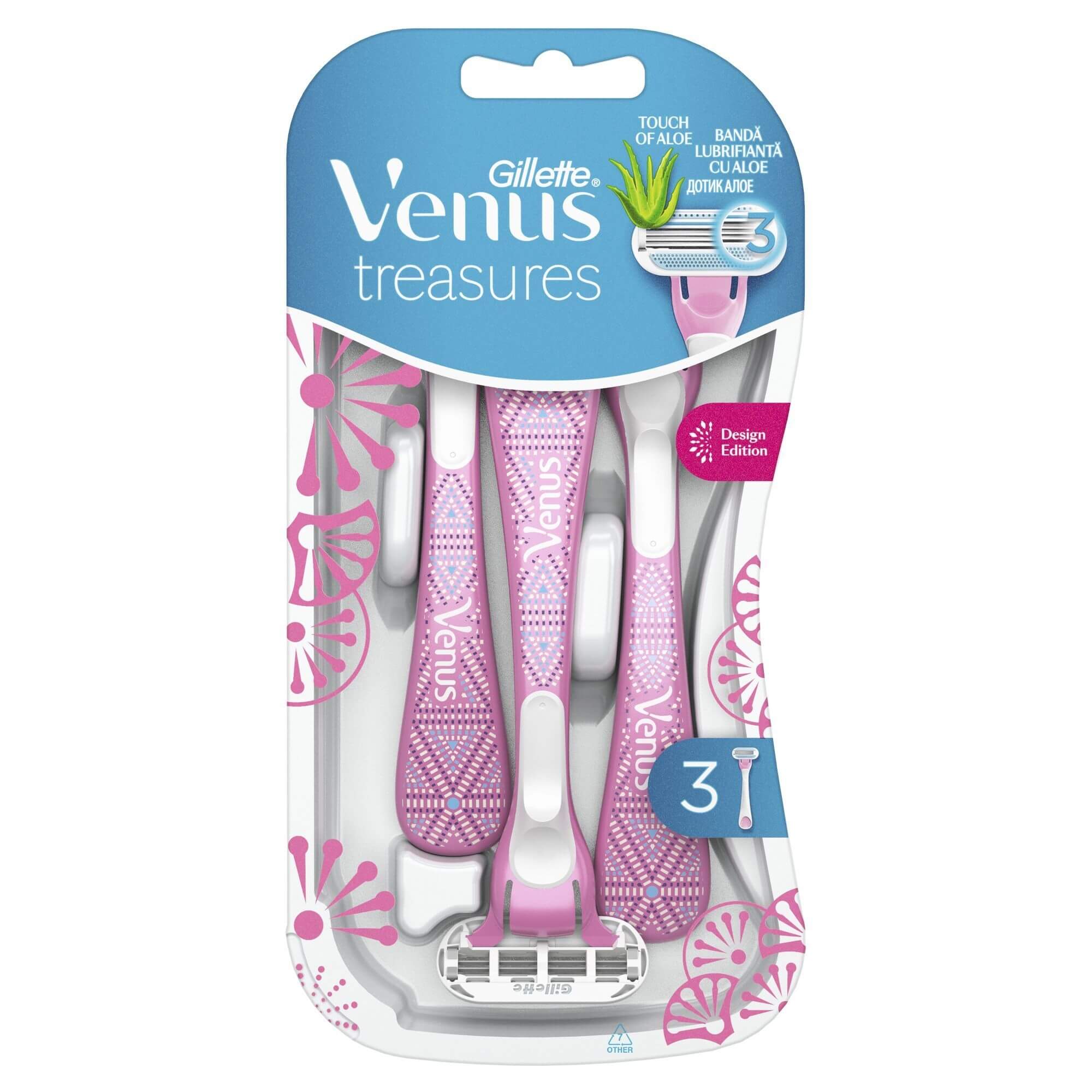 Gillette Jednorázová holítka Venus Treasures Pink 3 ks