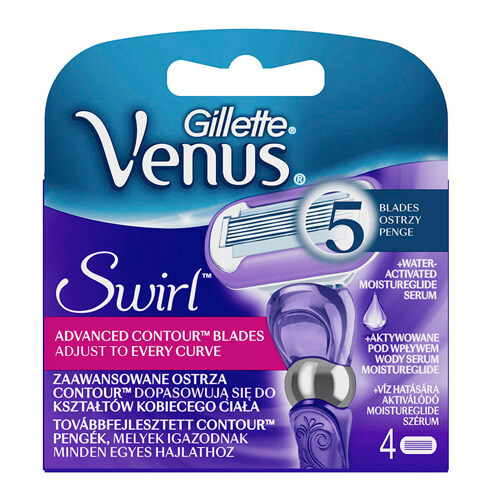 Gillette Náhradná holiaca hlavica Venus Swirl 4ks + 2 mesiace na vrátenie tovaru