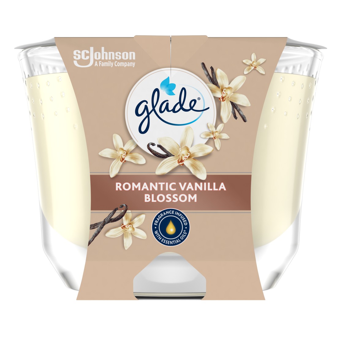 Glade svíčka vonná Maxi Romantic Vanilla Blossom, 204 g
