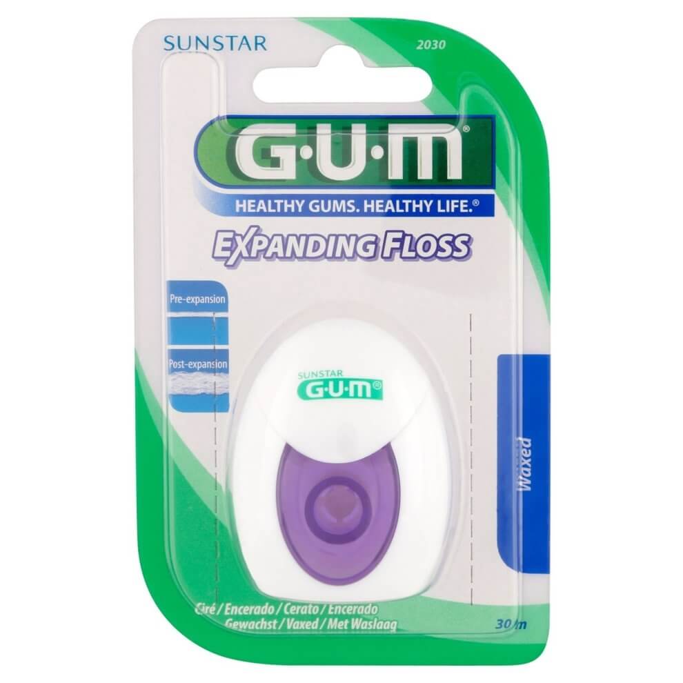 Zobrazit detail výrobku GUM Voskovaná dentální nit s mentolem Expanding Floss 30 m