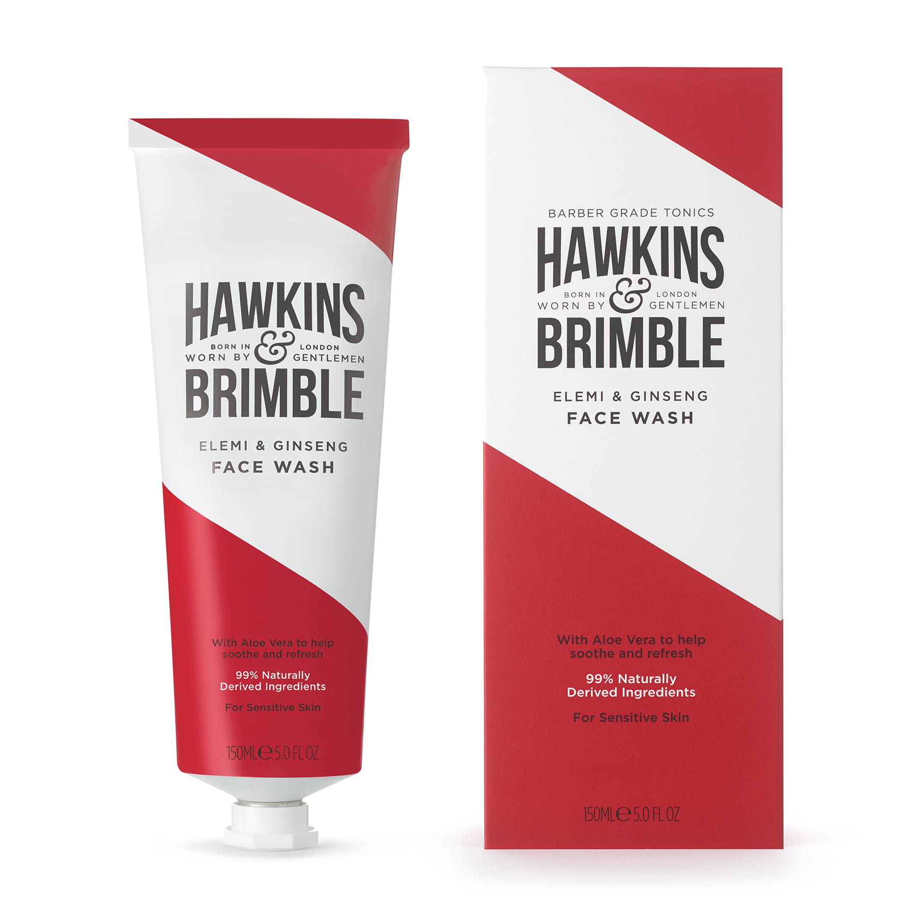 Hawkins & Brimble Jemný mycí gel na obličej pro muže s vůní elemi a ženšenu (Elemi & Ginseng Face Wash) 150 ml