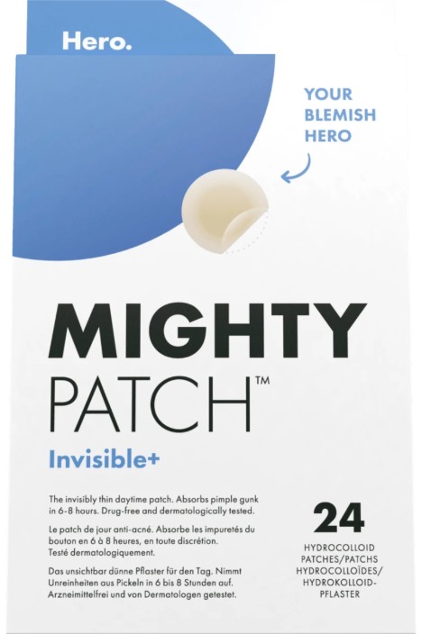 Hero. Náplasti na nedokonalosti pleti Mighty Patch Invisible+ (Hydrocolloid Patches) 24 ks