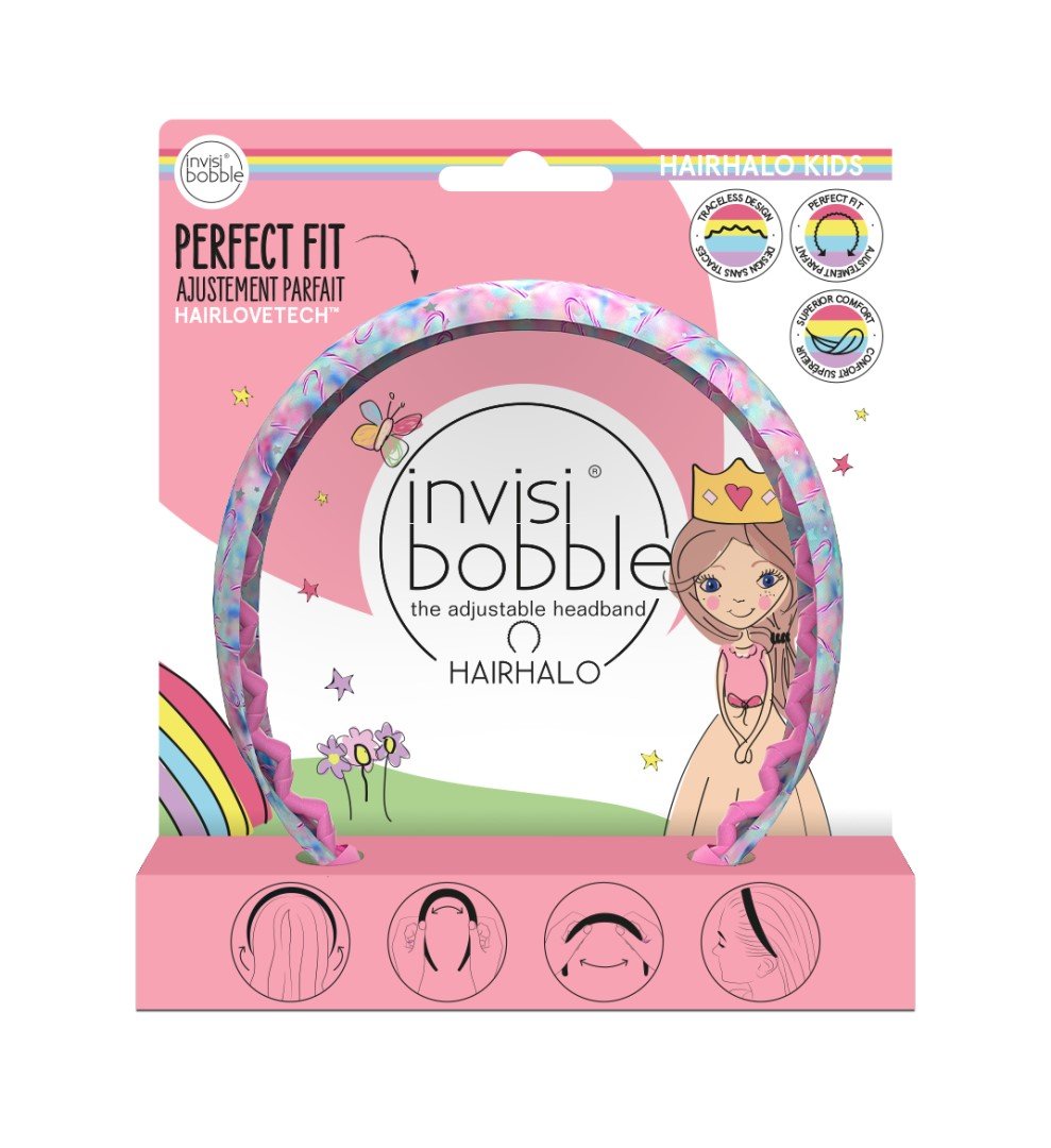 Levně Invisibobble Dětská nastavitelná čelenka Kids Hairhalo Cotton Candy Dreams