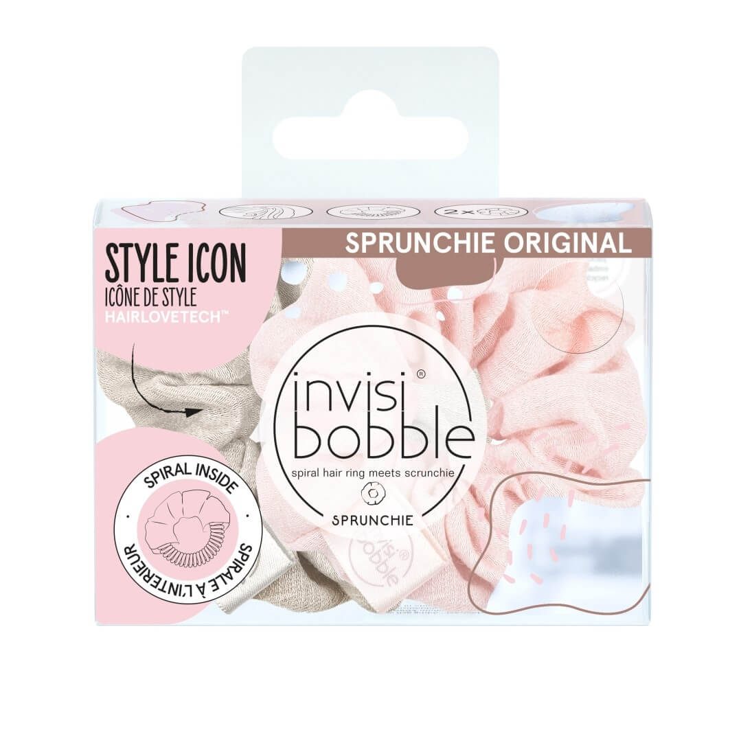 Fotografie Invisibobble Gumička do vlasů Sprunchie Duo Nordic Breeze Go with the Floe 2 ks Invisibobble A132:kIB123