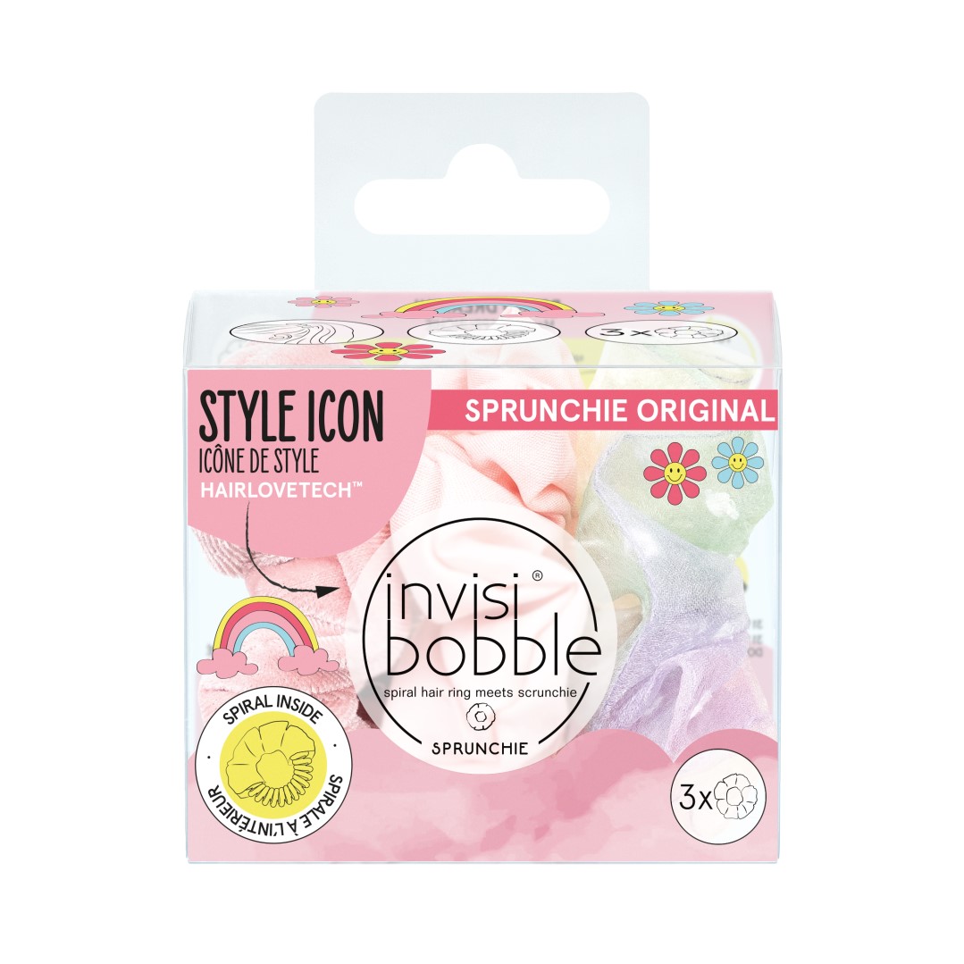 Invisibobble Elastico per capelli Sprunchie Retro Dreamin' Macaron 3 pz