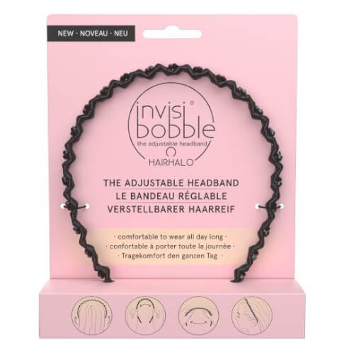 Invisibobble Fascia per capelli regolabile Hairhalo True Dark Sparkle