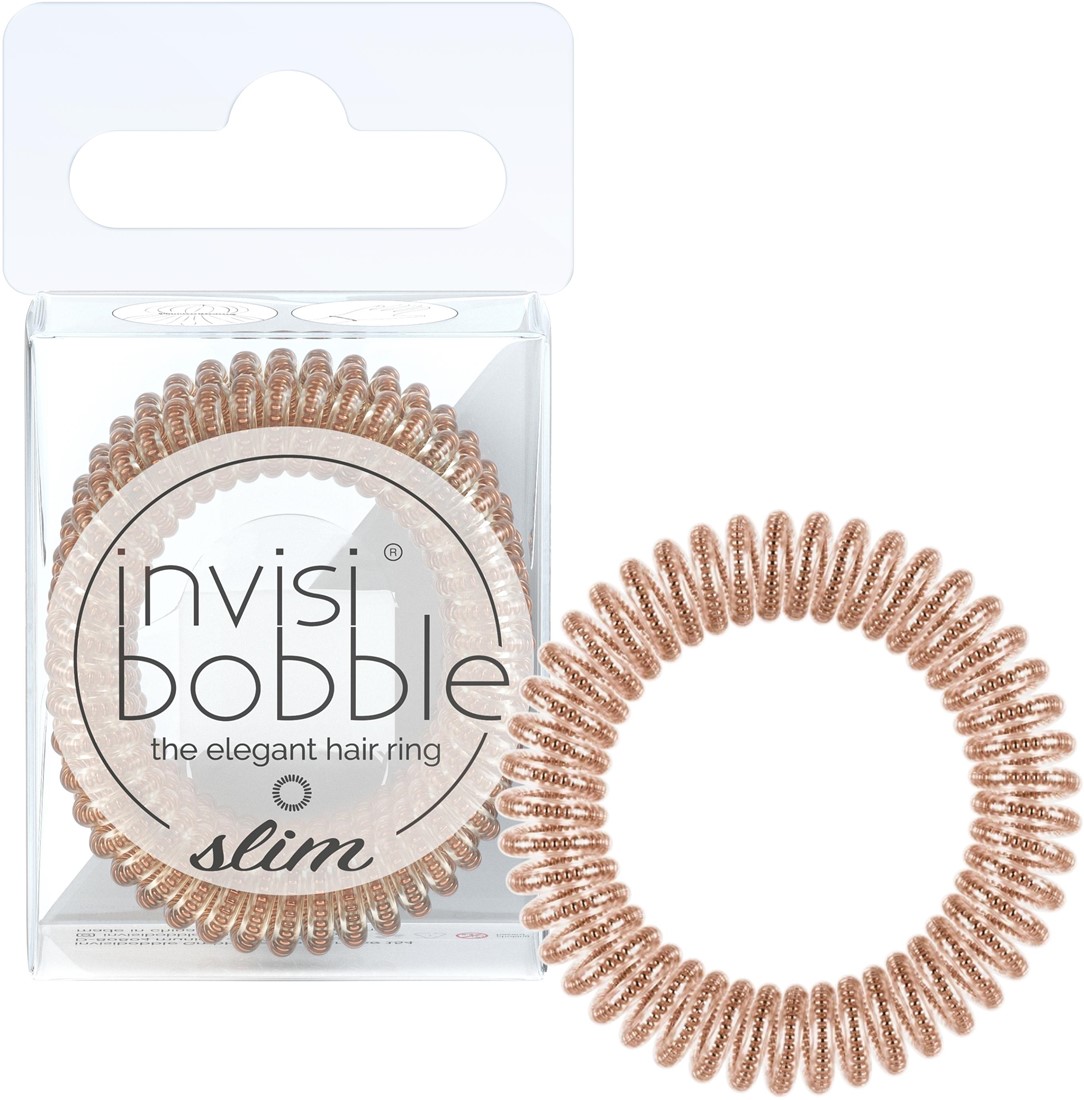Invisibobble Tenká spirálová gumička do vlasů Slim Of Bronze and Beads 3 ks