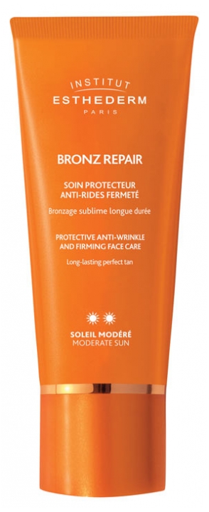 Institut Esthederm Protivráskový a spevňujúci krém na opaľovanie so strednou ochranou Bronz Repair Moderate Sun ( Face Care ) 50 ml