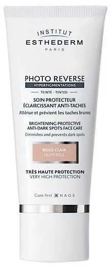Institut Esthederm Tónovaný ochranný krém proti pigmentovým skvrnám Photo Reverse Light Beige (Brightening Protective Anti-Dark Spots Face Care) 50 ml