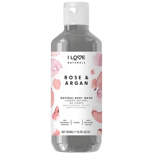 I Love Hydratační sprchový gel Naturals Rose & Argan (Body Wash) 500 ml