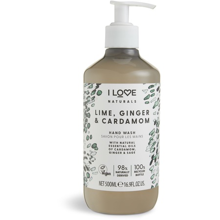 I Love Hydratační tekuté mýdlo na ruce Naturals Lime, Ginger & Cardamon (Hand Wash) 500 ml