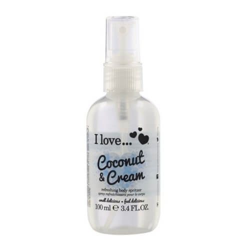 I Love Osvěžující tělový sprej s vůní kokosu a sametového krému (Coconut & Cream Refreshing Body Spritzer) 100 ml
