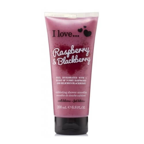 I Love Přírodní sprchový peeling s vůní malin a ostružin (Raspberry & Blackberry Exfoliating Shower Smoothie) 200 ml