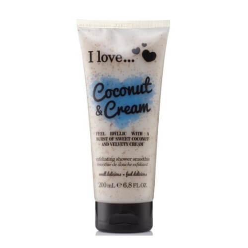 I Love Přírodní sprchový peeling s vůní kokosu a sametového krému (Coconut & Cream Exfoliating Shower Smoothie) 200 ml