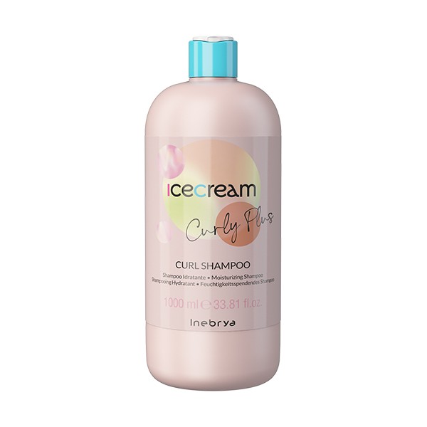 Inebrya Hydratační šampon pro kudrnaté a vlnité vlasy Ice Cream Curly Plus (Curl Shampoo) 1000 ml