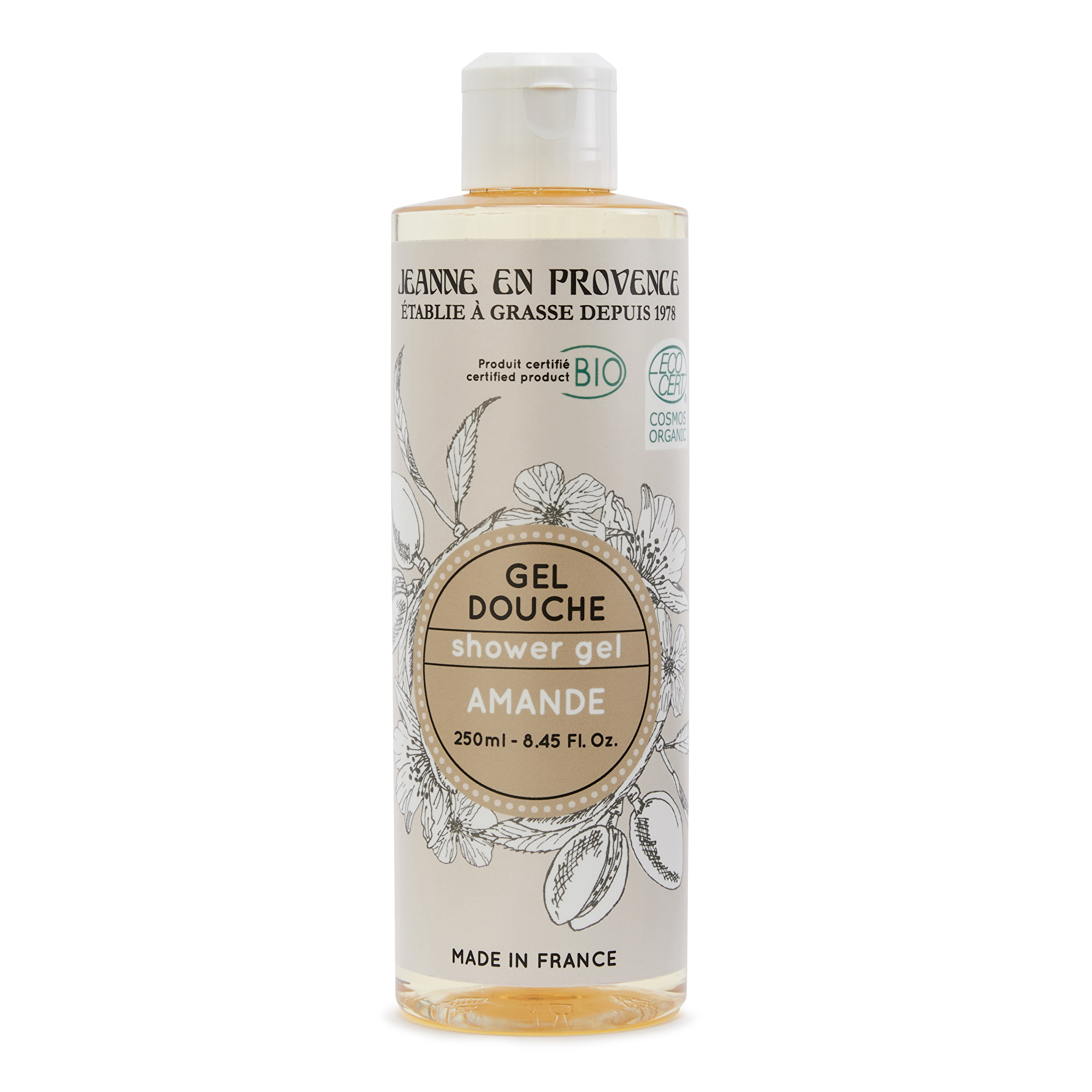 Jeanne En Provence Sprchový gel bio Mandle (Shower Gel) 250 ml