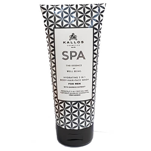 Kallos Jemný sprchový gel pro muže na tvář, tělo i vlasy SPA (Hydrating 3 In 1 Body-Hair-Face Wash) 200 ml