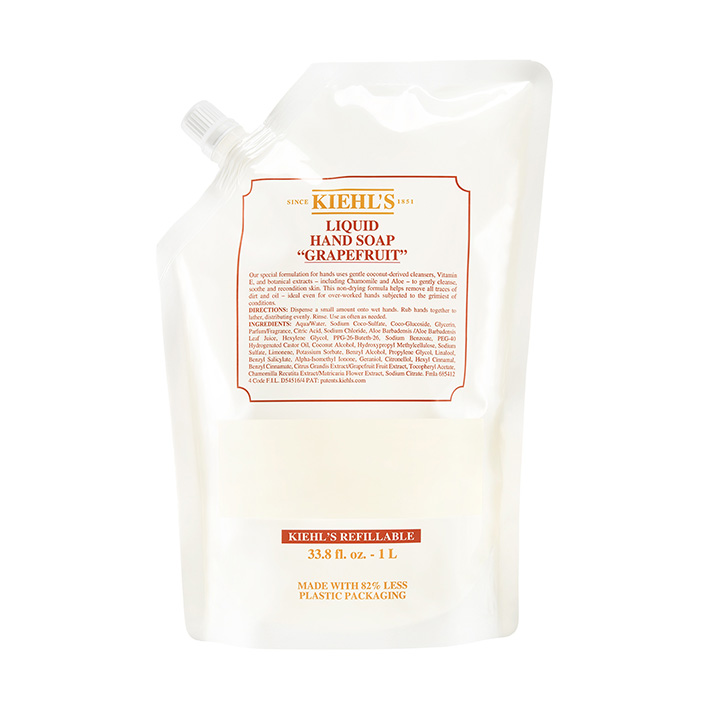 Kiehl's Náhradná náplň do ošetrujúceho mydla na ruky Grapefruit (Liquid Hand Soap Refill) 1000 ml