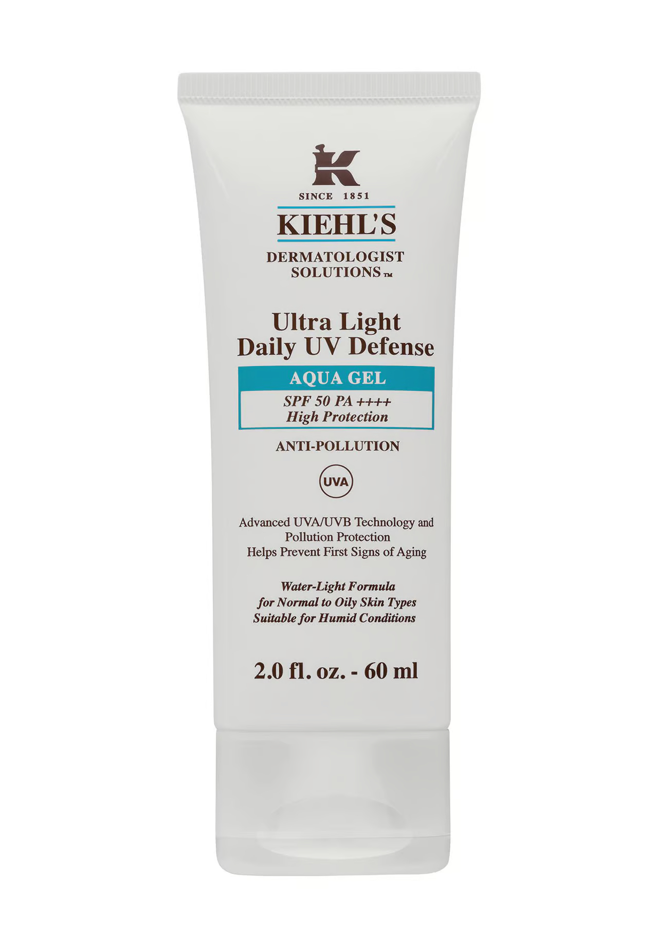 Kiehl´s Ochranný lehký gel na obličej pro normální až mastnou pleť SPF 50 Dermatologist Solutions (Ultra Light Daily UV Defense Aqua Gel) 60 ml