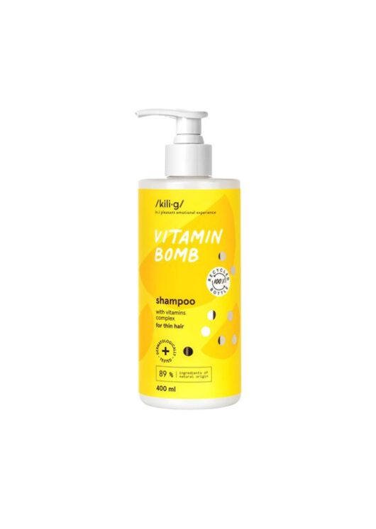 Kilig Posilující šampon pro jemné vlasy Vitamin Bomb (Hair Strengthening Shampoo) 400 ml