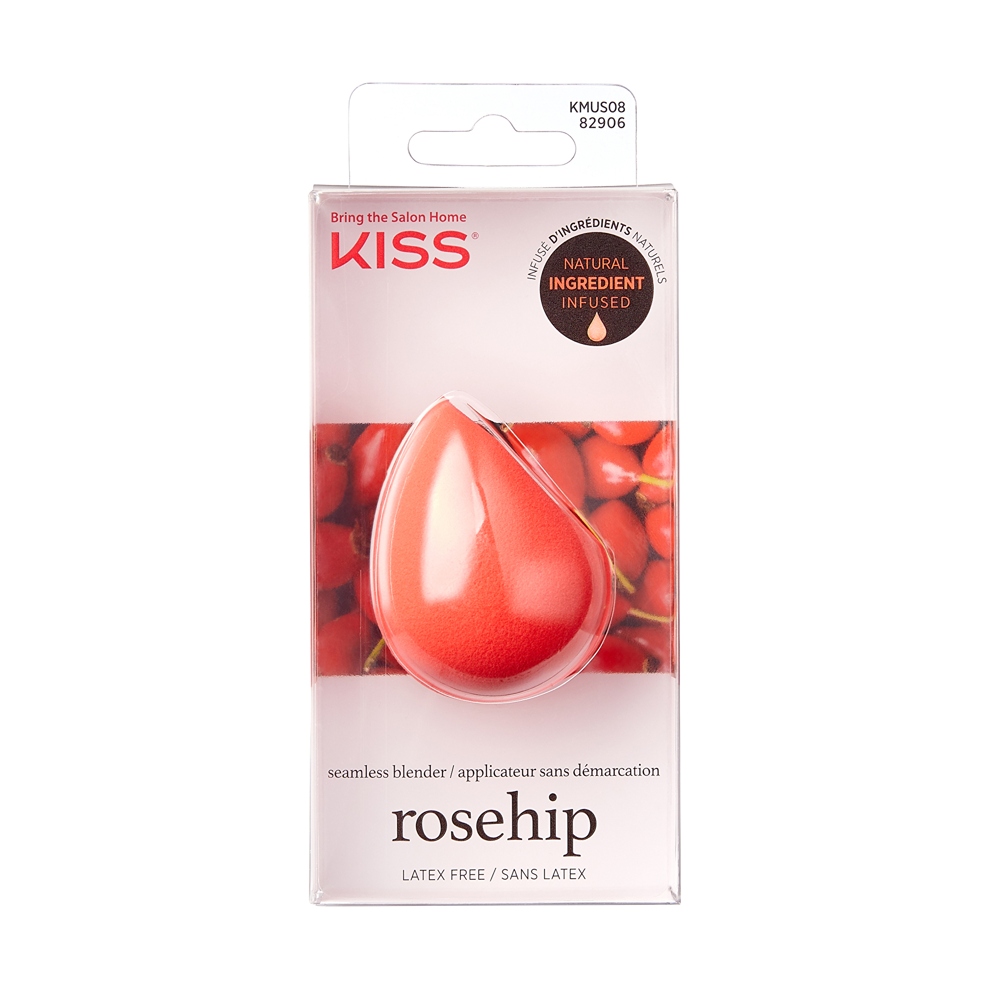 KISS Hubka na make-up pre citlivú pleť Rosehip (Infused Make-up Sponge)