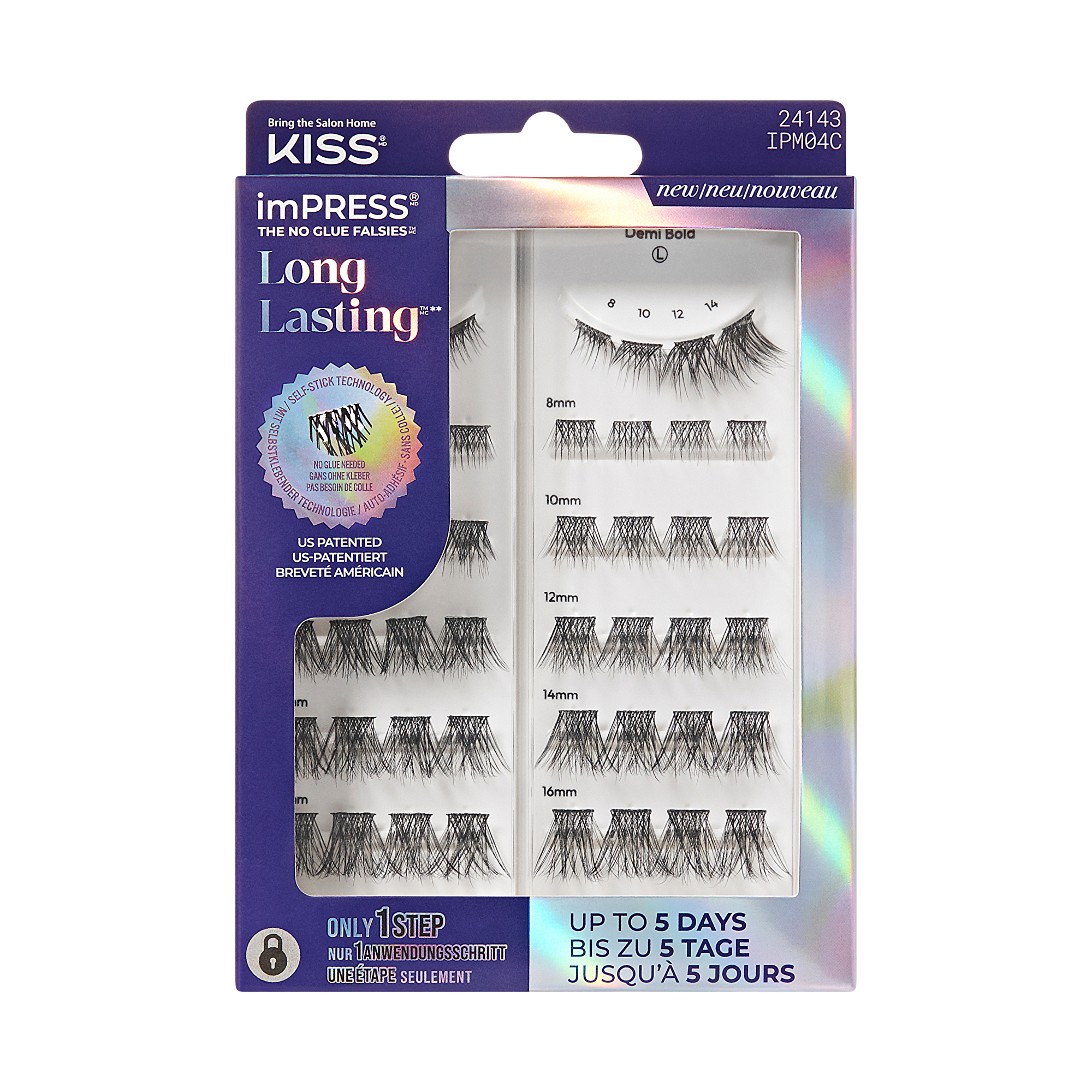 KISS Trsové řasy imPRESS Long Lasting Multi 04