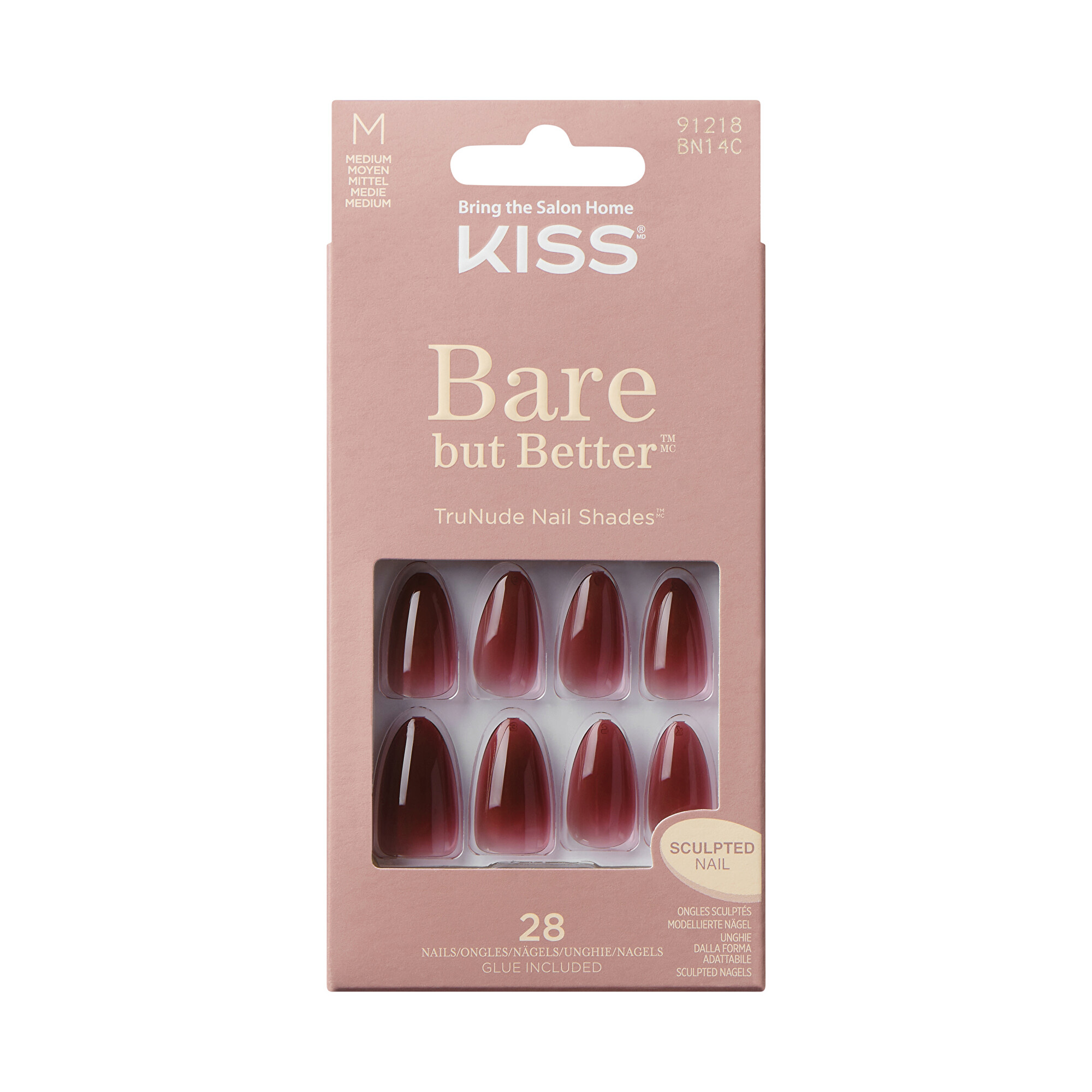 KISS Gélové nechty Bare-But-Better (Nails) 28 ks