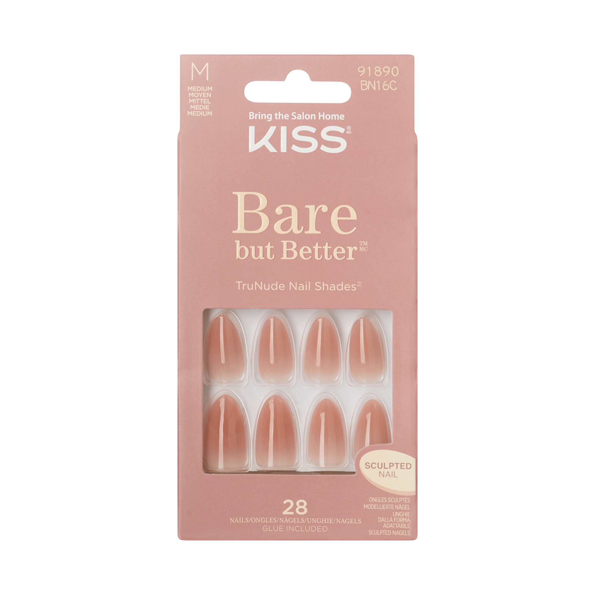 KISS Gélové nechty Bare-But-Better 28 ks