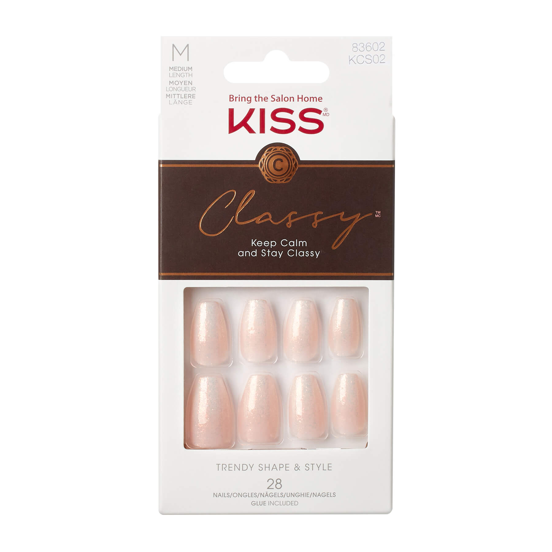 KISS Nalepovacie nechty Classy Nails Cozy Meets Cute 28 ks
