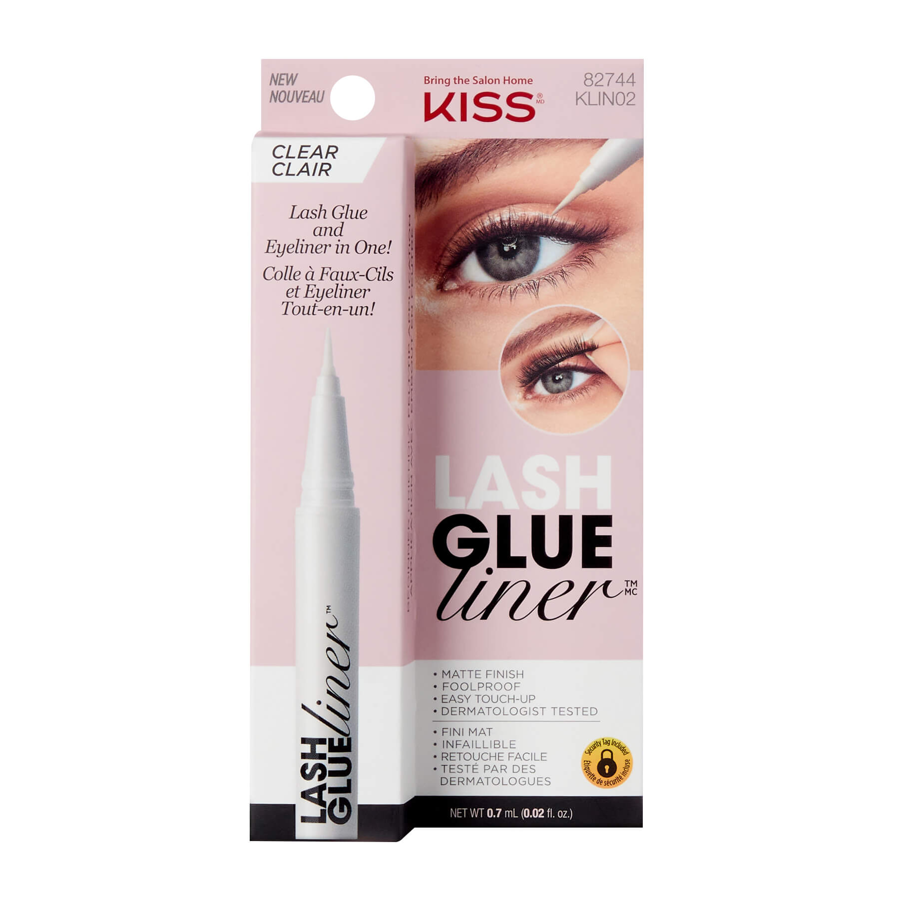 KISS Lepidlo na řasy s oční linkou Lash Glue Liner Clear 0,7 ml