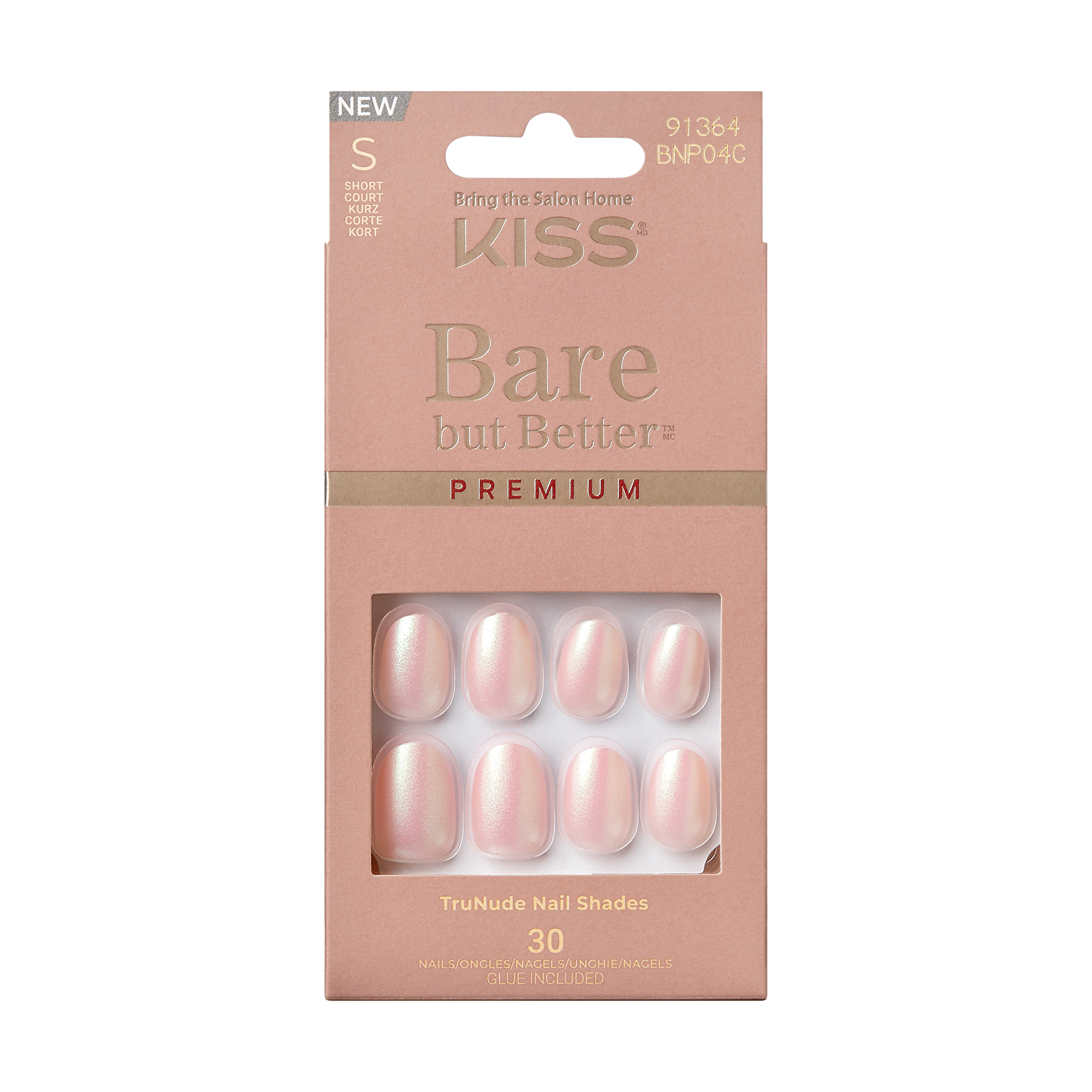 KISS Nalepovacie nechty Bare-But-Better Premium Nails - Mocha 30 ks
