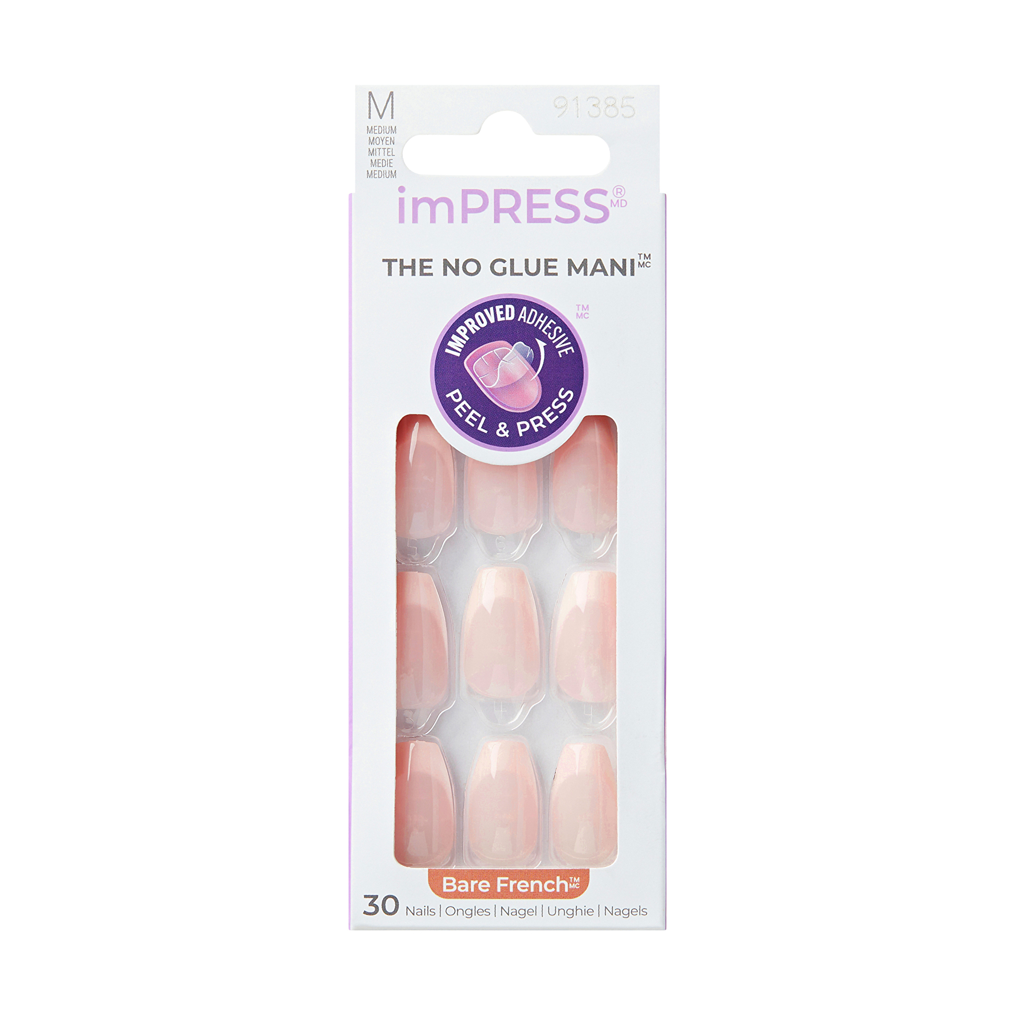 KISS Samolepiace nechty ImPRESS Nails - Genuine 30 ks