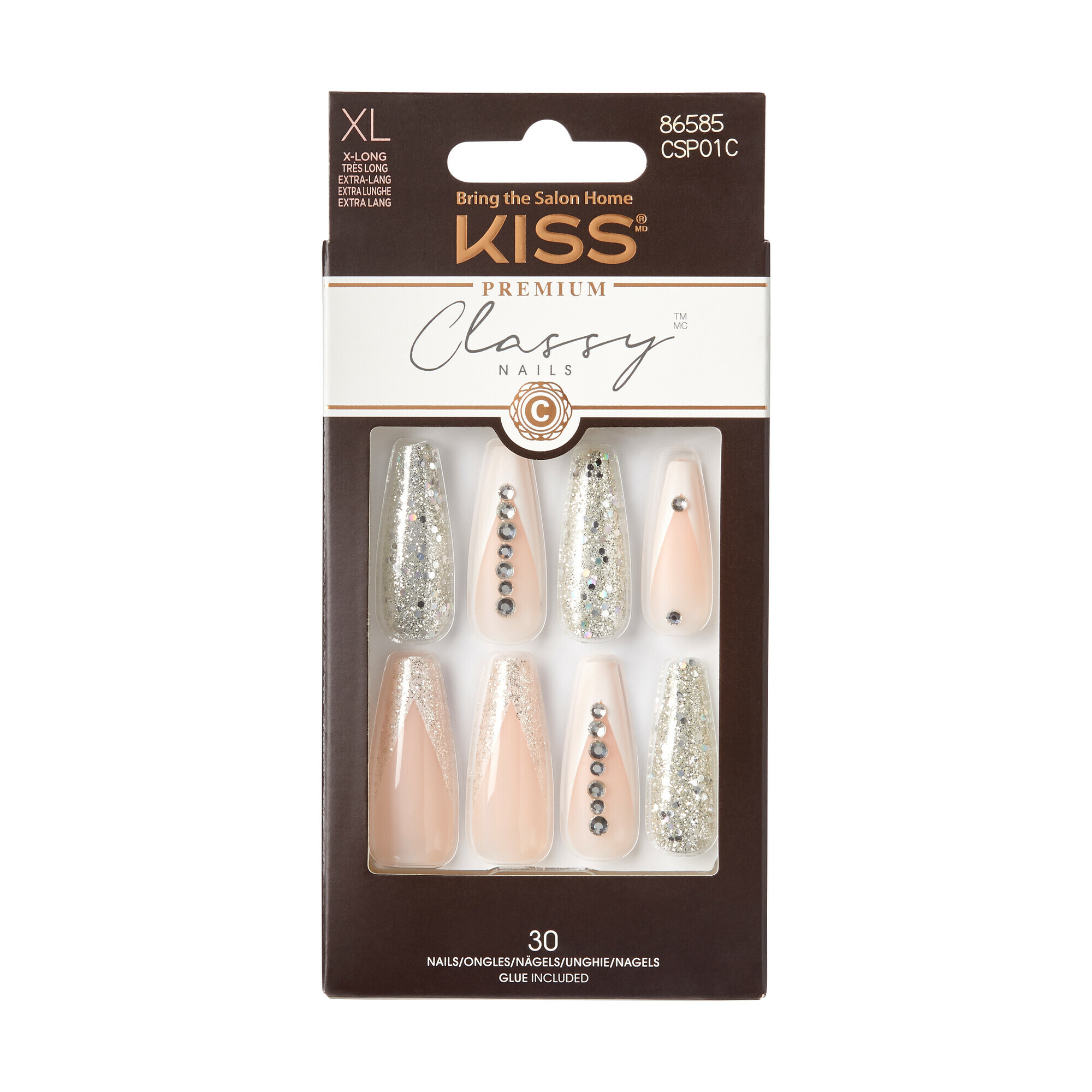 KISS Nalepovacie nechty Classy Nails Premium - Sophisticated 30 ks