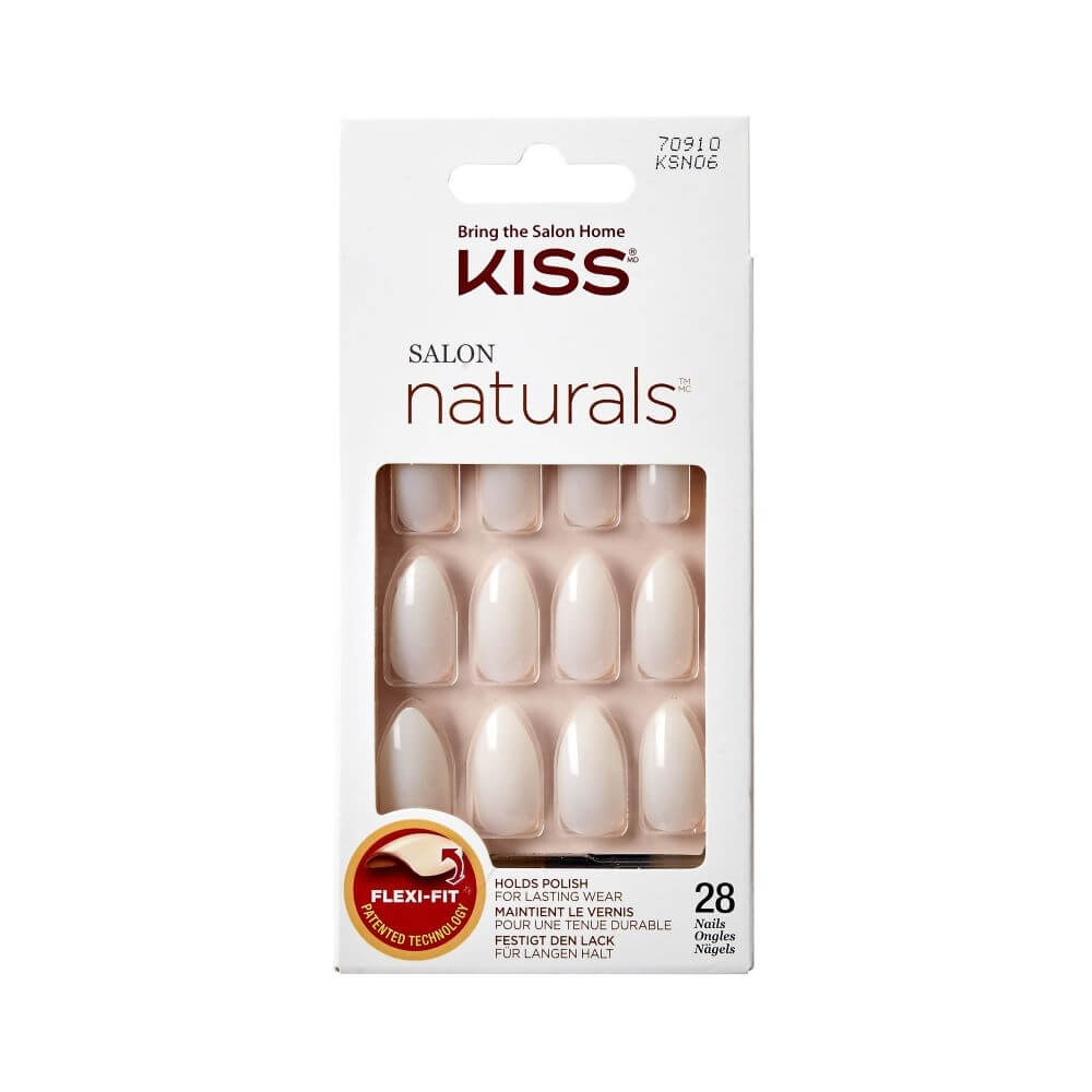 KISS Prírodné nechty vhodné na lakovanie 70910 Salon Naturals (Nails) 28 ks